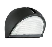 Applique Esterno Contemporanea Onja Alluminio Nero Vetro Bianco 1 Luce E27