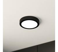 EGLO Pannello a LED da superficie Fueva 5 IP20 830 nero Ø16cm EGLO