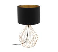 EGLO PEDREGAL 1 lampada da tavolo Nero, Rame E27 60 W