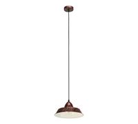Lampadario Industrial Auckland 1 Luce Acciaio Rame