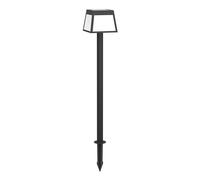 Eglo Piantana LED a energia solare Altilia, lampada per esterno con picchetto da interrare e rilevatore di movimento, lampada per giardino in plastica nera, IP44, 106 cm