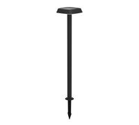 EGLO Piantana LED a energia solare Dreoli, lampada per esterno con picchetto da interrare e rilevatore di movimento, luce verso il basso, lampada per giardino in plastica nera, IP44
