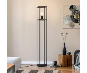 EGLO Piantana Libertad, altezza 128,5 cm, nero/legno, acciaio EGLO