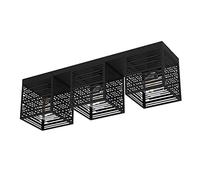 Plafoniera Minimal Piedritas Acciaio Nero 3 Luci E27