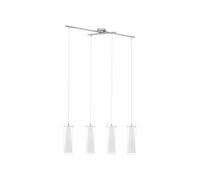 Eglo PINTO 89834 Lampada, E27, 60W, Chrome, Bianco/Trasparente