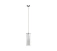EGLO - PINTO LAMPADA A SOSPENSIONE IN METALLO CROMATO CON DIFFUSORE IN VETRO BIANCO E27 1X40W 89832
