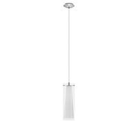 EGLO - PINTO LAMPADA A SOSPENSIONE IN METALLO CROMATO CON DIFFUSORE IN VETRO BIANCO E27 1X40W 89832