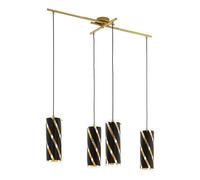 EGLO PINTO NERO 1 - Lampadario in acciaio 60 W, colore: Oro