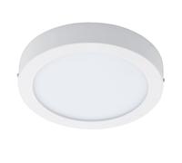 EGLO Plafoniera a LED Fueva 1 lampada da soffitto a 1 luce, in metallo pressofuso, plastica, colore: bianco, diametro: 30 cm, luce bianca calda, IP44