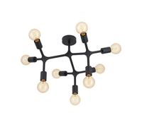 EGLO Plafoniera Bocadella 1, in nero, 9 luci EGLO