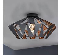 EGLO Plafoniera Carlton, Ø 47 cm, nero/rame EGLO