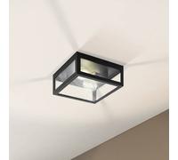 Plafoniera Industrial Amezola 2 Luci Metallo Nero