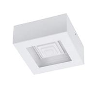 Plafoniera Moderna Ferreros Acciaio Bianco 1 Luce Led Integrato 6,3W