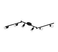 Spot Moderno Buzz Led In Acciaio Nero 6 Luci Gu10 2,8W Ip20