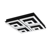 Plafoniera Moderna Fradelo 1 Acciaio Nero Luce Led Integrato 46,5W