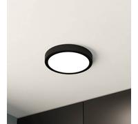 EGLO Plafoniera LED Fueva 5 IP44 3000K nero Ø21cm EGLO