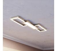 EGLO Plafoniera LED Monirote, nichel opaco, lunghezza 78 cm, alluminio, CCT EGLO