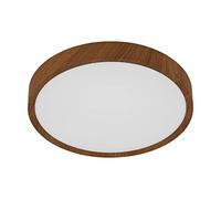 Plafoniera Contemporanea Musurita Policarbonato Noce Luce Led Integrato 14,6W