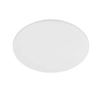 Eglo Plafoniera Led Pogliola-s, diametro 50 cm, lampada soggiorno in acciaio e plastica bianca, lampada soffitto per cameretta, cucina, ufficio e ingresso