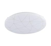 Plafoniera Moderna Rende Acciaio Bianco Luce Led Integrato 19,5W Ip20