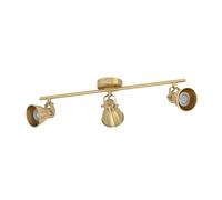 Spot Moderno Seras In Acciaio Ottoneottone Spazzolato 3 Luci Gu10 3W Ip20
