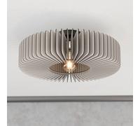 EGLO Plafoniera Palombaia, bianca, Ø 50 cm, acciaio/legno, E27 EGLO