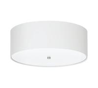 Eglo Plafoniera Moderna Pasteri – Acciaio, Nichel satinato, 3 luci E27, Bianco, Ø47,5 cm