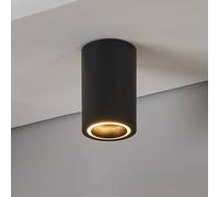 Eglo connect.z Carosso-Z Plafoniera LED, Smart Home, uso con ZigBee, app e controllo vocale Alexa, luce bianca calda e fredda, RGB, dimmerabile, metallo nero, diametro 8 cm