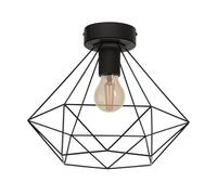 EGLO Plafoniera a gabbia Tarbes 1 luce Ø 32,5cm nero EGLO
