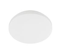 Eglo Pogliola-E - Lampada da soffitto a LED, plafoniera piatta, per corridoio, camera letto, in metallo e plastica bianchi, bianco caldo, diametro di 22 cm