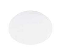 Eglo Pogliola-E - Lampada da soffitto a LED, plafoniera piatta, per cucina, camera letto, in metallo e plastica bianchi, bianco neutro, diametro di 22 cm