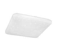 Eglo Pogliola - Lampada da soffitto a LED, con effetto cristallo e interruttore DIP, cucina, in metallo plastica bianchi, bianco caldo, neutro, freddo, 43 x cm