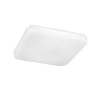 Eglo Pogliola - Lampada da soffitto a LED, con effetto cristallo e interruttore DIP, cucina, in metallo plastica bianchi, bianco caldo, neutro, freddo, 28 x cm