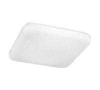 Eglo Pogliola - Lampada da soffitto a LED, con effetto cristallo e interruttore DIP, cucina, in metallo plastica bianchi, bianco caldo, neutro, freddo, 33 x cm