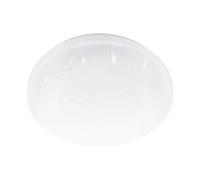 Eglo Pogliola - Lampada da soffitto a LED, con effetto cristallo e interruttore DIP, cucina, in metallo plastica bianchi, bianco caldo, neutro, freddo, diametro di 26 cm