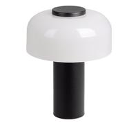Lampade Da Tavolo Esterno Contemporaneo Ponente Acciaio Nero Vetro Bianco Led