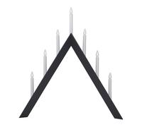 Eglo portacandele Arrow, supporto per candele piramide natalizia, luce decorativa Natale, legno, plastica in antracite, bianco, bianco caldo