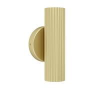 Eglo Portillo - Lampada da parete per interni, soggiorno con luce verso l’alto e il basso, faretto in metallo color ottone opaco, attacco GU10