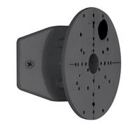 Eglo Raccordo angolare per faretti da esterno, staffa angolare in acciaio per lampade da esterno, nero, diametro 11,2 cm