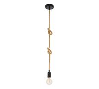 Eglo Rampside Lampada a Sospensione Vintage, Design Industriale, in Acciaio, Attacco E27. Nero/Marrone