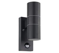 Applique Esterno Moderna Riga 5 Metallo Grigio Vetro Bianco 1 Luce Gu10