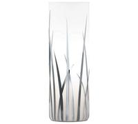 Eglo Rivato Lampada da tavolo a 1 luce, elegante, lampada da comodino in vetro con decorazione, lampada da soggiorno finitura cromata, bianco, lampada con interruttore, attacco E27