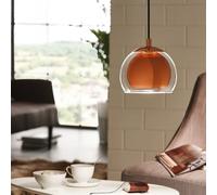 Lampadario Contemporaneo Rocamar 1 Luce Acciaio Rame