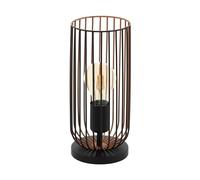 Lampada Da Scrivania Industrial Roccamena 1 Luce Acciaio Nero E Rame