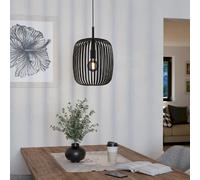 Lampadario A Sospensione Minimal Romazzina Acciaio Nero 1 Luce E27