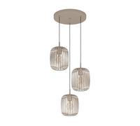 Eglo Romazzina - lampada a sospensione in legno a 3 luci, da appendere