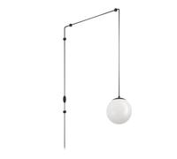 Lampadario A Sospensione Minimal Rondo 3 Acciaio Nero Vetro 1 Luce E27