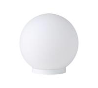 Eglo Rondo Lampada da tavolo a 1 luce, lampada da comodino in vetro, colore: bianco, vetro: bianco opalescente opaco, attacco: E27, interruttore incluso