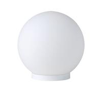 Eglo Rondo Lampada da tavolo a 1 luce, lampada da comodino in vetro, colore: bianco, vetro: bianco opalescente opaco, attacco: E27, interruttore incluso