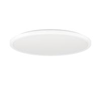Eglo Rovito Plafoniera a LED, rotonda, con telecomando, per bagno, lampada da soffitto in plastica di colore bianco, luce bianca calda e fredda, IP44, diametro 50 cm